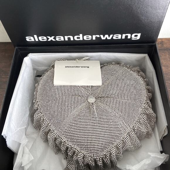 NWT in a box MSRP$ 3629 Alexander Wang heart pillow clutch - Picture 1 of 3
